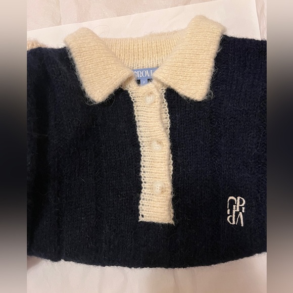 GROVE Navy sweater korean brand - Picture 7 of 8